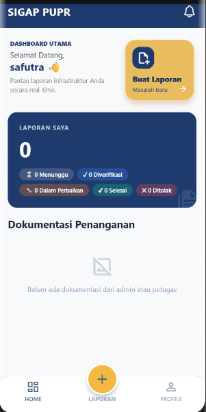 Screenshot Aplikasi SIGAP PUPR